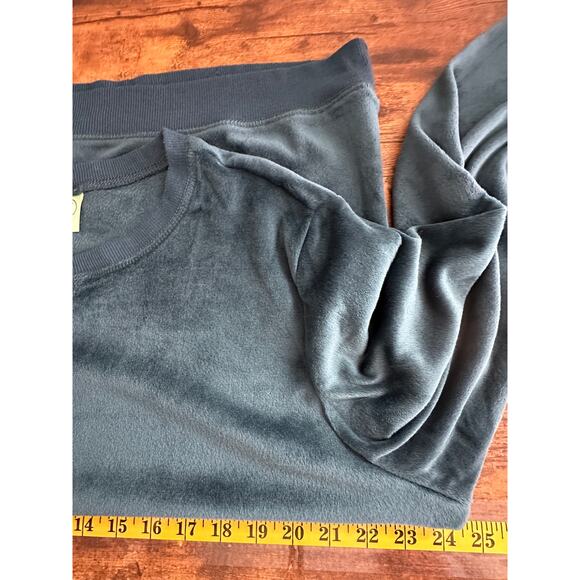 Honeydew Crew Sweatshirt XL Teal Green Velvety Loungewear Normcore Athleisure - Picture 3 of 8